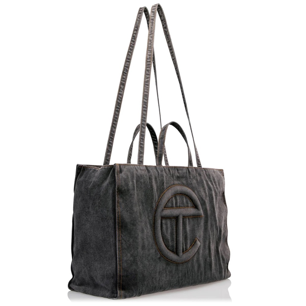 Large Telfar Denim Shopper- Black - Picture 1 of 7